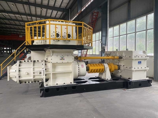 Máy đùn chân không bằng thép carbon EV60A Máy tạo hình gạch đất sét Máy trộn răng
