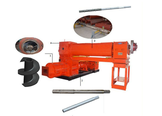 Máy tạo khối tự động màu đỏ rỗng Máy đùn chân không