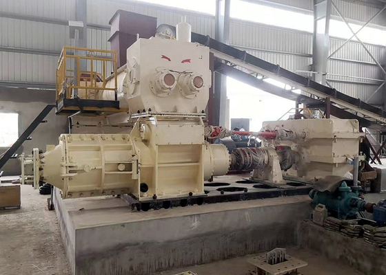 Máy làm gạch tự động bằng tro bay Máy ép đùn đất sét chân không