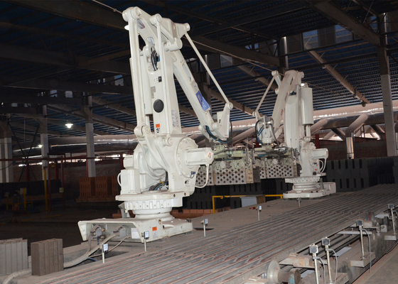 robot xếp gạch đất sét tự động thiết lập máy móc cho dây chuyền sản xuất gạch đất sét