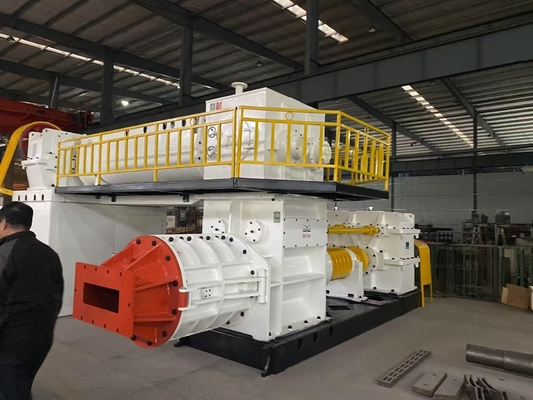 Máy ép chân không cho gạch đất sét Thiết bị tạo gạch Quá trình tạo gạch khối rỗng rắn