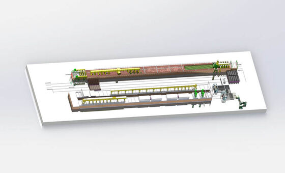 100 đến 1.200 tấn / ngày dây chuyền sản xuất gạch đất sét hoàn toàn tự động với máy sấy đường hầm và lò hầm để làm gạch đất sét