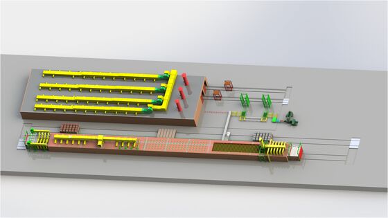 100 đến 1.200 tấn / ngày dây chuyền sản xuất gạch đất sét hoàn toàn tự động với máy sấy đường hầm và lò hầm để làm gạch đất sét